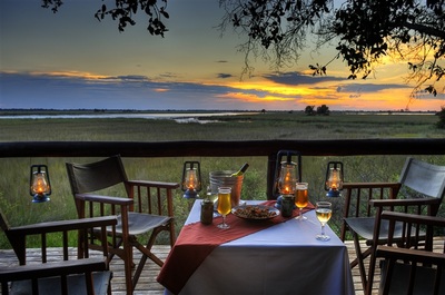 Private dining at Camp Moremi, Botswana
