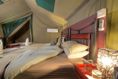 Camp Savuti tented accommodation interior
