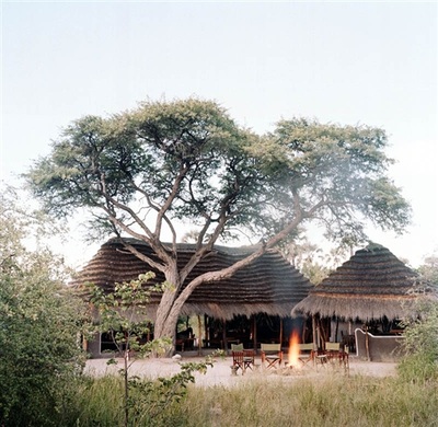 Camp Kalahari main area, under thatch, Makgadikgadi, Botswana