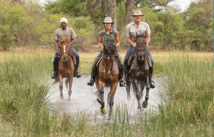 David Foot Safaris, riding in the Okavango