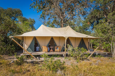 Kadizora Camp view of luxury guest tent