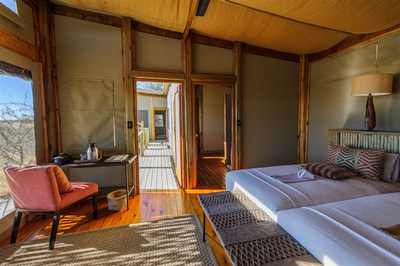 Kalahari Plains Camp guest tent interior