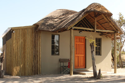 Chalet accommodation at Khwai Guest House, Botswana