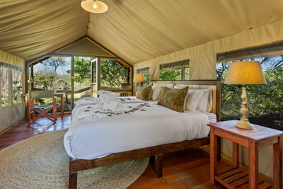 Tent interior at Saguni Safari Camp, Botswana