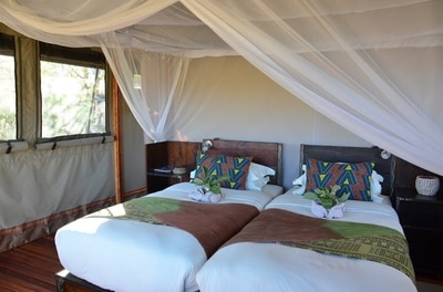 Sango Safari Camp tent interior