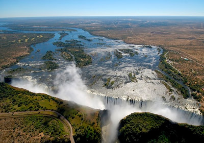 Aerial view of The Victoria Falls