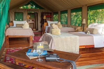 Macatoo Camp guest tent interior