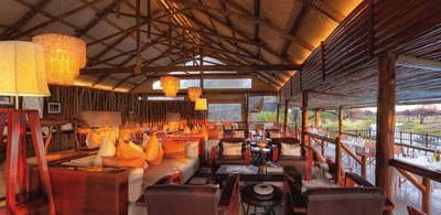 Savute Elephant Lodge lounge area