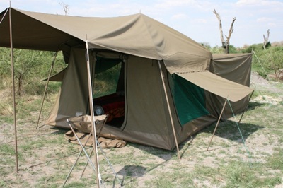Tented accommodation on the Miracle Rivers Safari