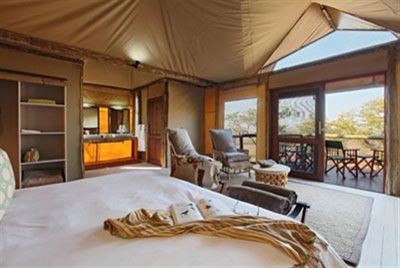 Ghoha Hills Savuti Lodge guest tent interior