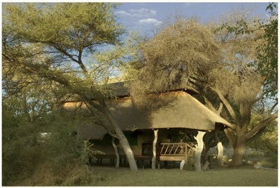 Main lodge area at Edo's Camp, Kalahari, Botswana