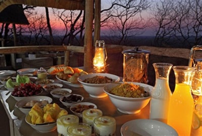 Breakfast is served at Ghoha Hills Savuti Lodge, Botswana