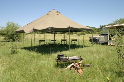 Mess tent on your Kalahari Safari, Botswana
