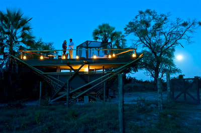 Sleep out deck at Abu Camp, Okavango Delta, Botswana