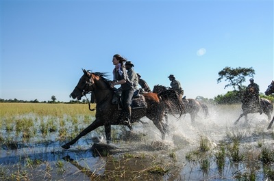 Macatoo Camp horseback riding in the Okavango