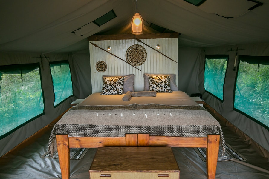 Bushman Plains Camp guest tent interior