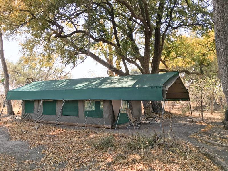 Bushman Plains Camp exterior of guest tent