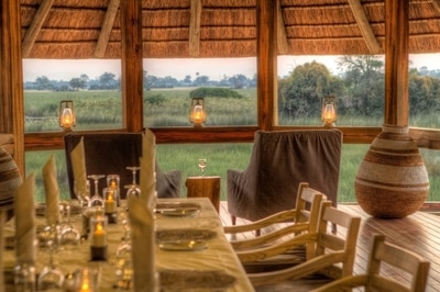 Camp Okavango dining room