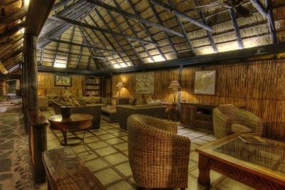 Camp Okavango lounge interior