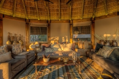 Camp Okavango main lounge