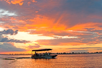 Sunset cruise, Chobe River, Botswana