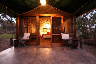 Forest Tent exterior at Elephant Valley Lodge, Chobe