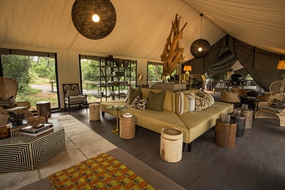 Gomoti Plains Camp lounge