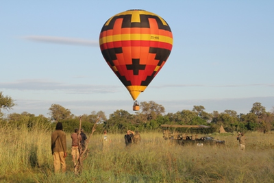Hot Air Ballooning over the North Western section of the Okavango Delta, Botswana