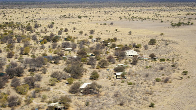 Kalahari Plains Camp aerial view
