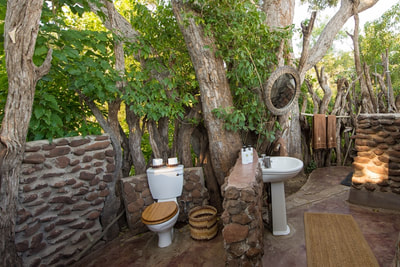Bathroom in Camp on your Limpopo Valley Horse Safari
