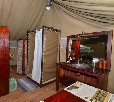 Linyanti Bush Camp bathroom interior