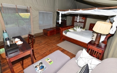 Linyanti Bush Camp guest tent interior
