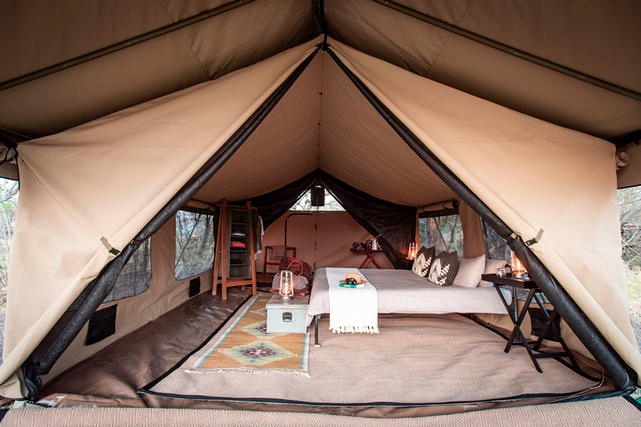 Classic Tented accommodation at Mboma Island Camp Botswana