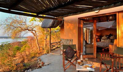 Private verandah and view, Muchenje Safari Lodge