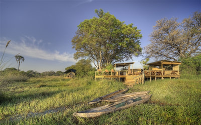 Main area at Oddball's Enclave, Okavango Delta, Botswana